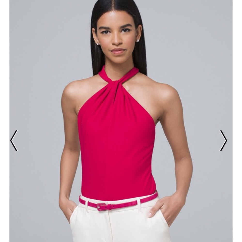White House Black Market twisted halter top